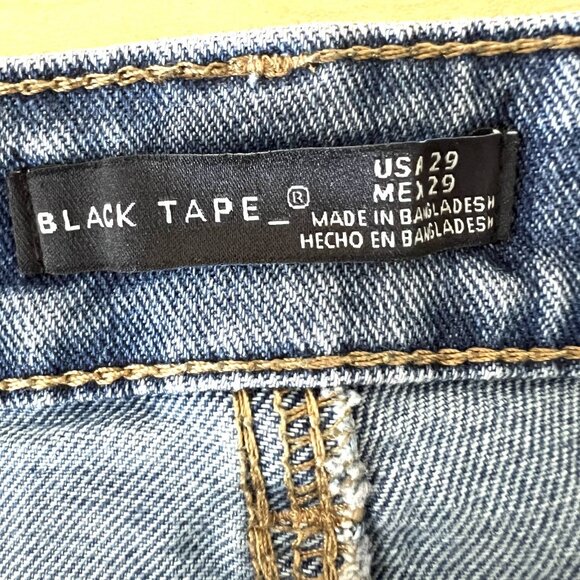 Black Tape Women Blue Denim Jeans Size 29 Kim High Rise Straight Leg Stretch NWT - Picture 6 of 11